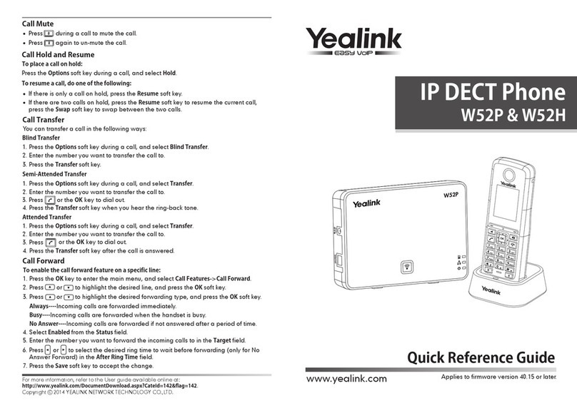 Yealink Telkom W52P User manual