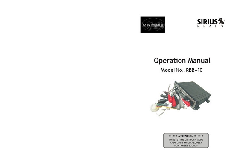 Milennia RBB-10 Operation manual