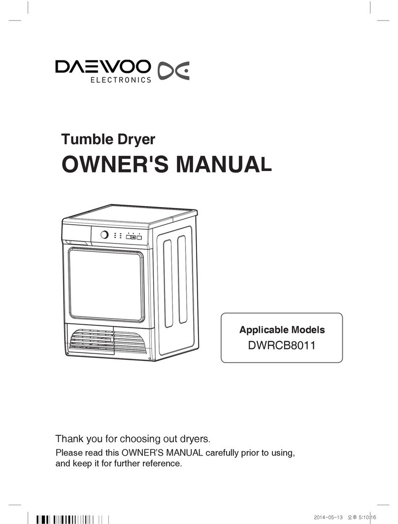 Daewoo DWRCB8011 owner's manual