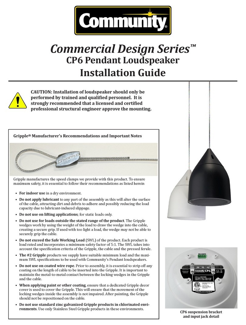 Community Commercial Design Series CP6 User manual