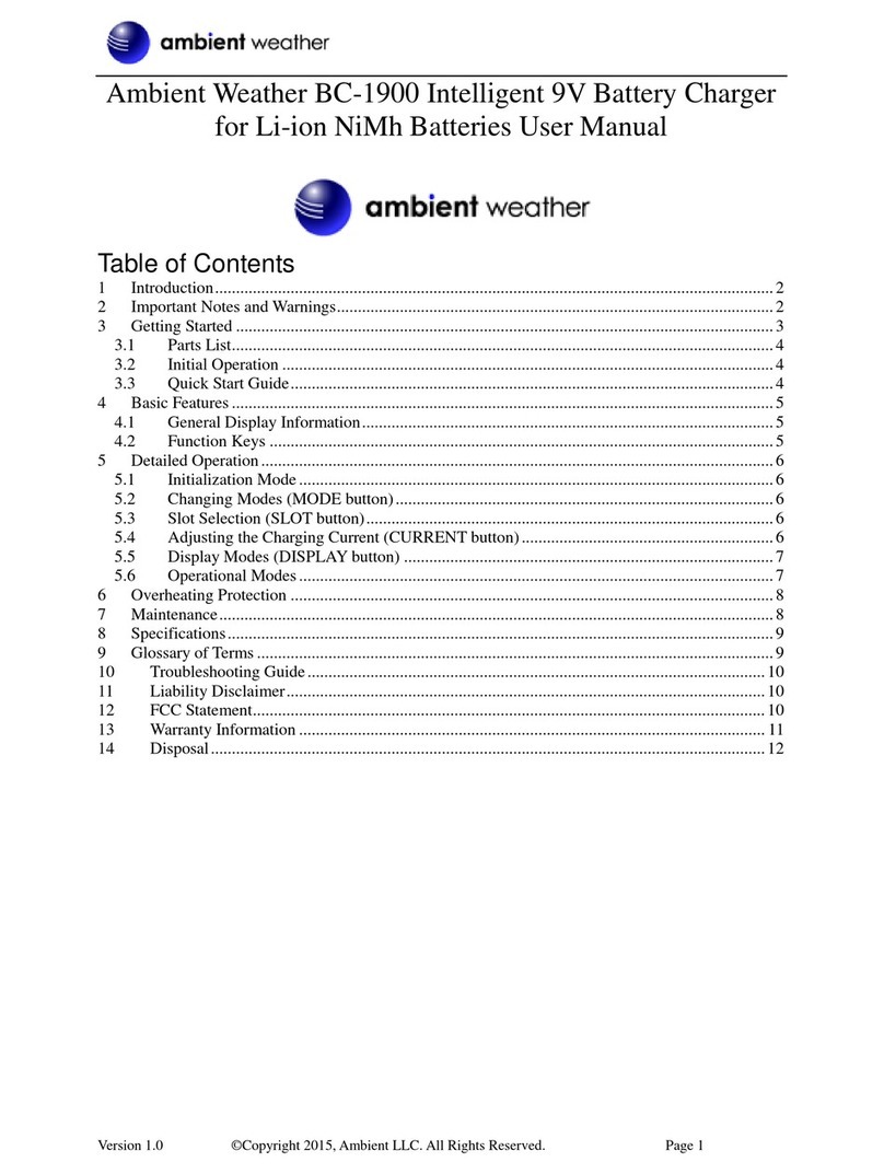 Ambient Weather BC-1900 user manual
