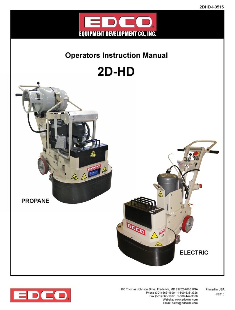 Edco 2D-HD Operator's instruction manual Edco 2D-HD Operator's instruction manual