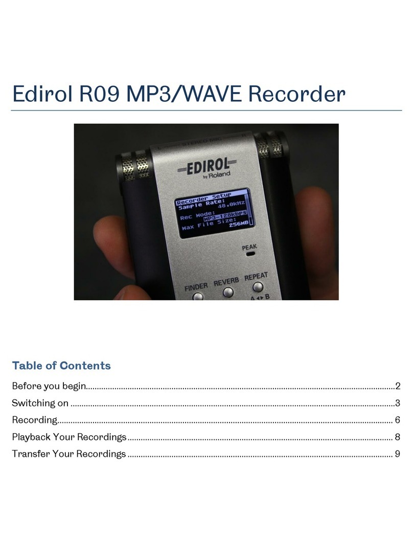 Edirol R09 User manual