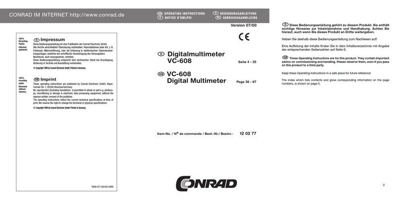 Conrad VC-608 User manual