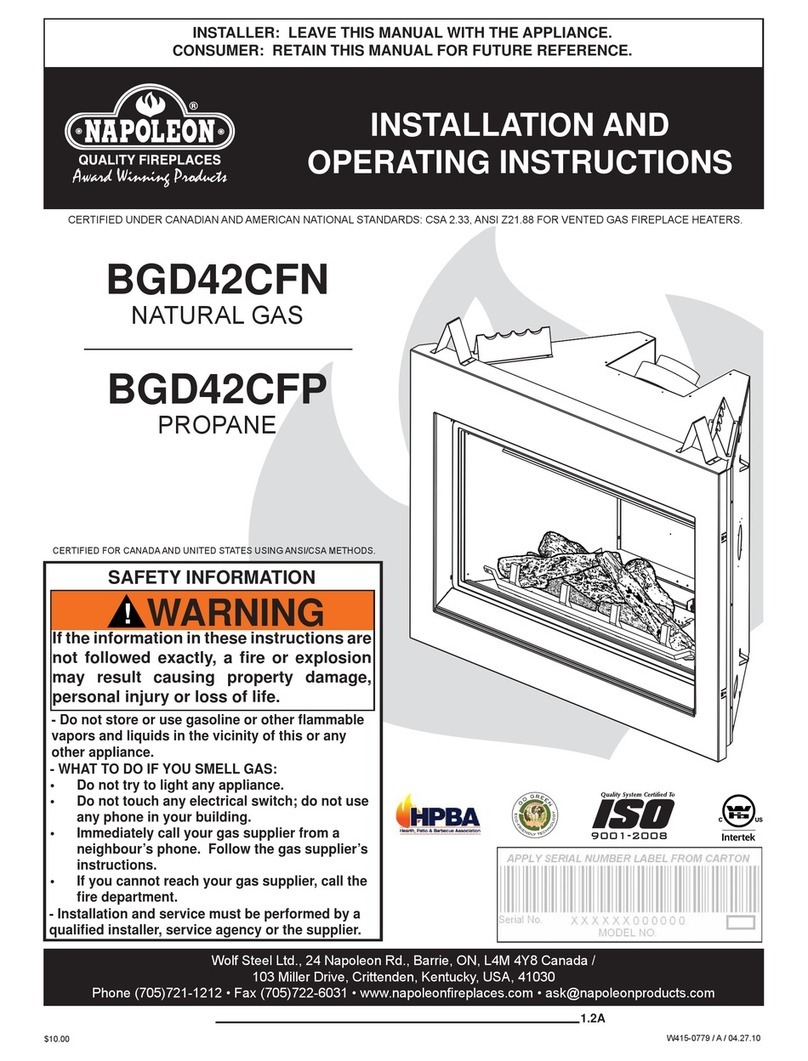 Napoleon BGD42CFN User manual