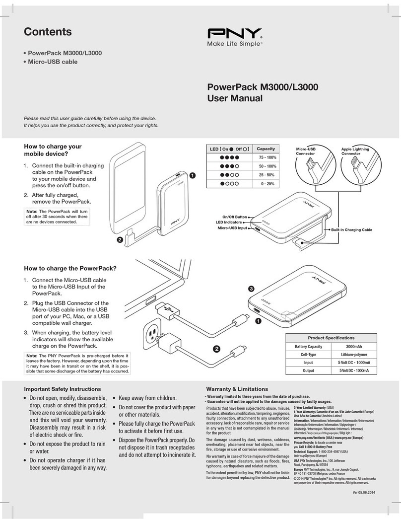 PNY M3000 User manual