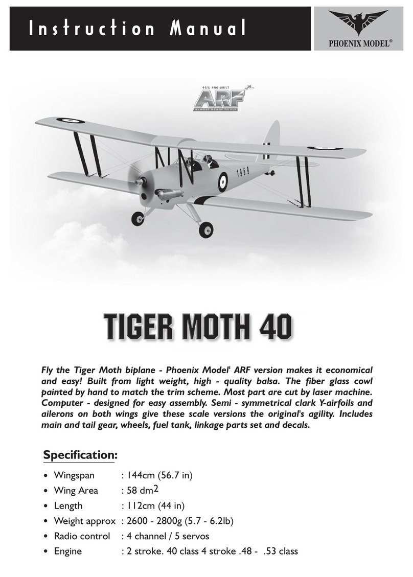 Pheonix Model Tiger Moth 40 instruction manual