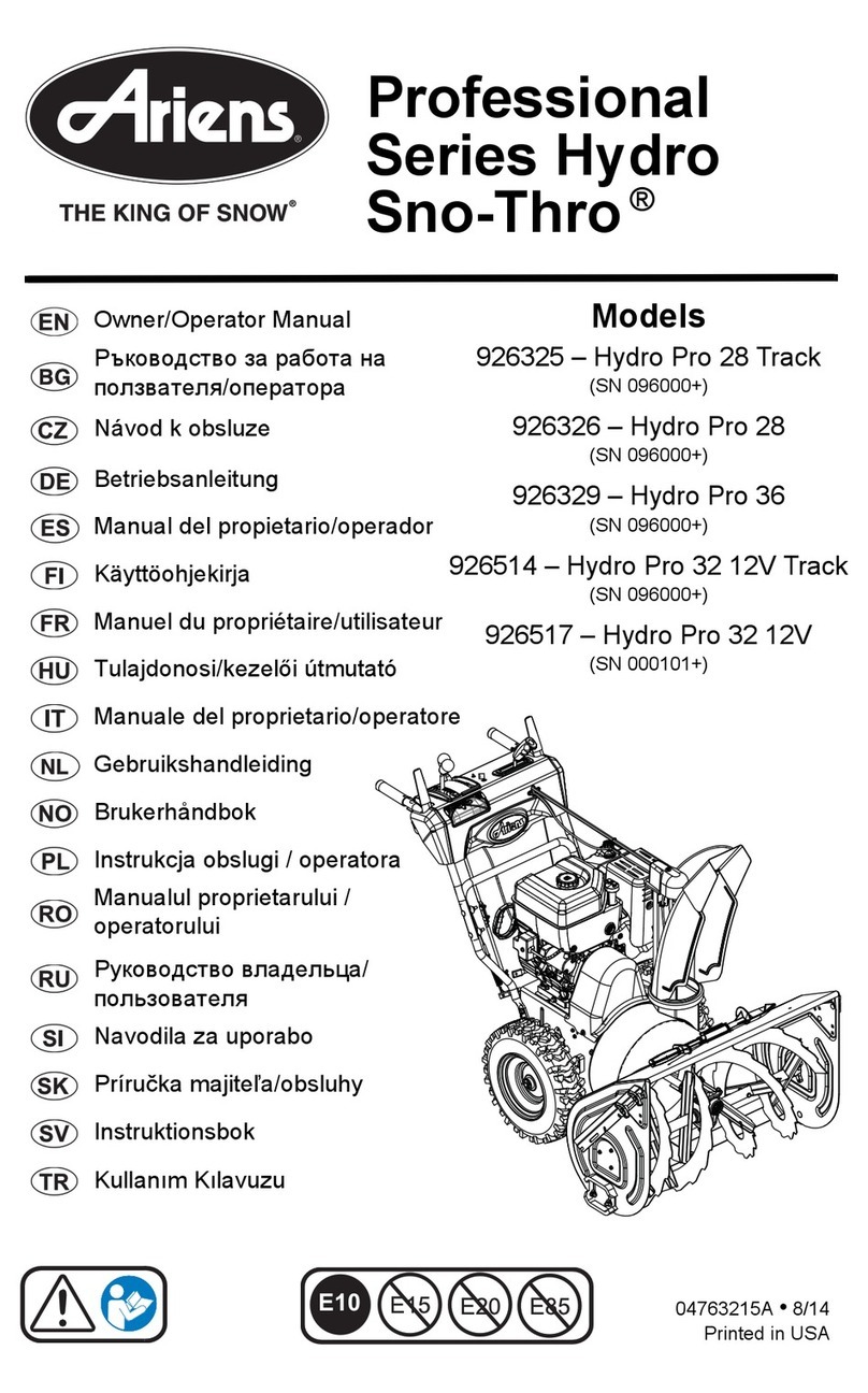 Ariens Hydro Pro 28 Track Owner's/operator's manual Ariens Hydro Pro 28 Track Owner's/operator's manual