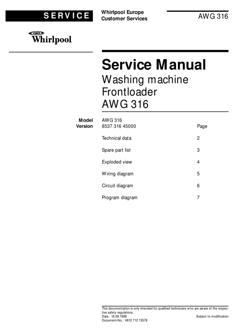 Whirlpool AWG 316 Service manual