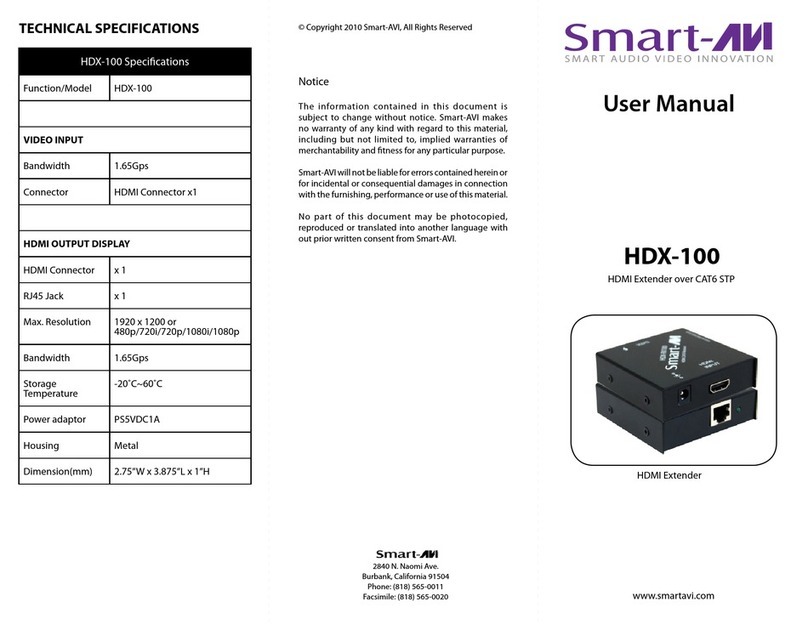 SMART-AVI HDX-100 User manual