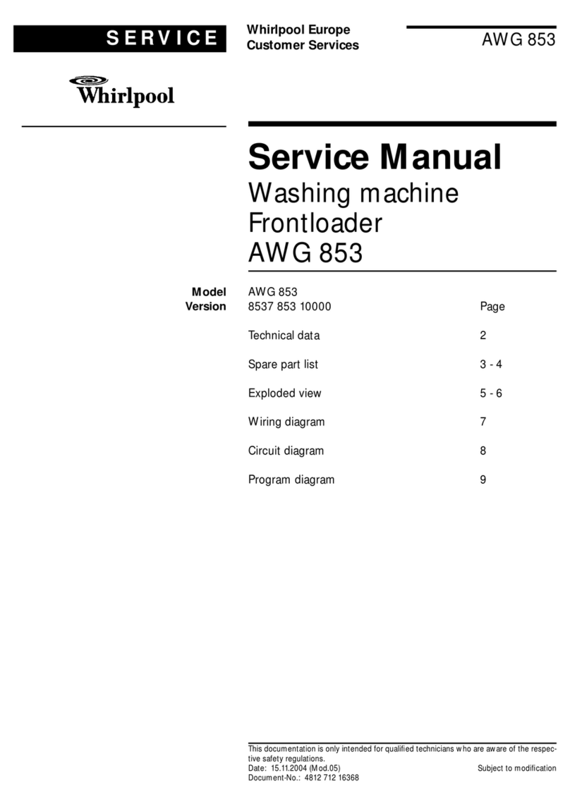 Whirlpool AWG 853 Service manual