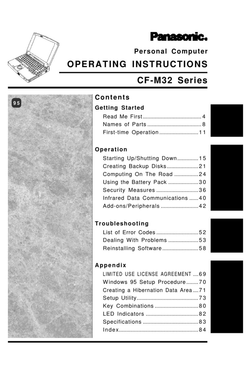 Panasonic Toughbook CF-M32W5M User manual