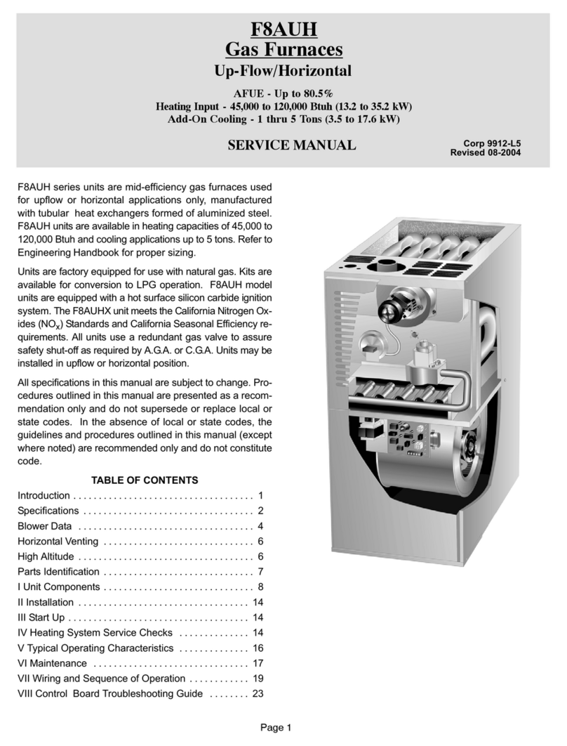 Lennox F8AUH Series User manual