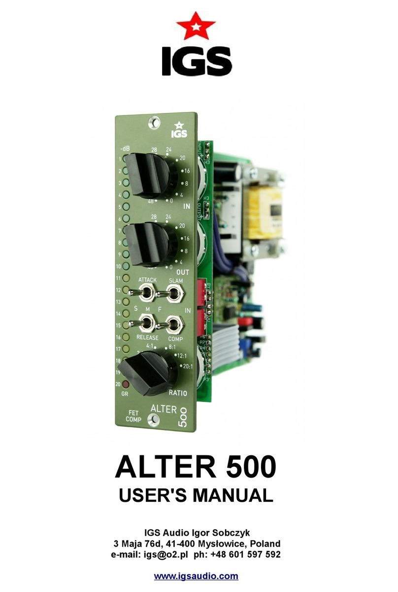 IGS Audio ALTER 500 User manual