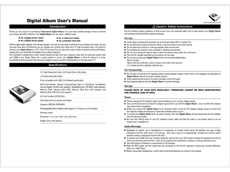 Transcend TS25PSP20G User manual