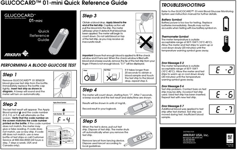 Arkray GLUCOCARD 01-mini User manual