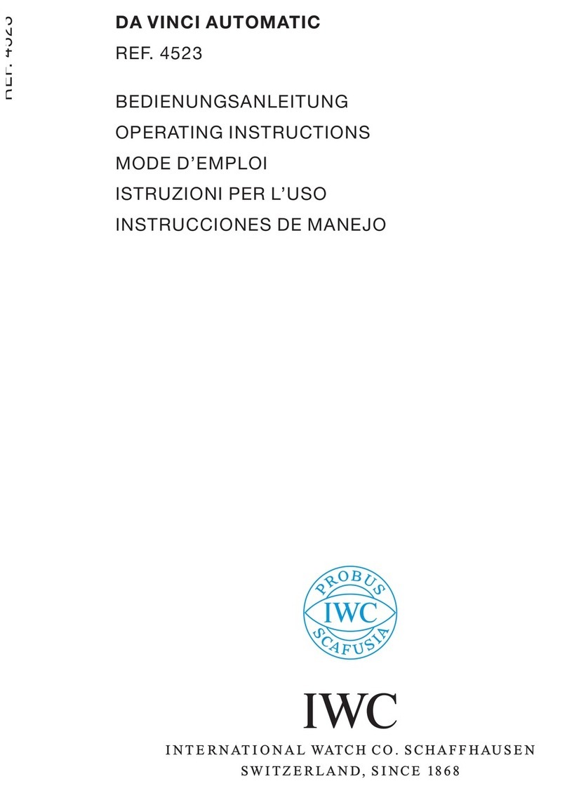 iwc DA VINCI AUTOMATIC operating instructions