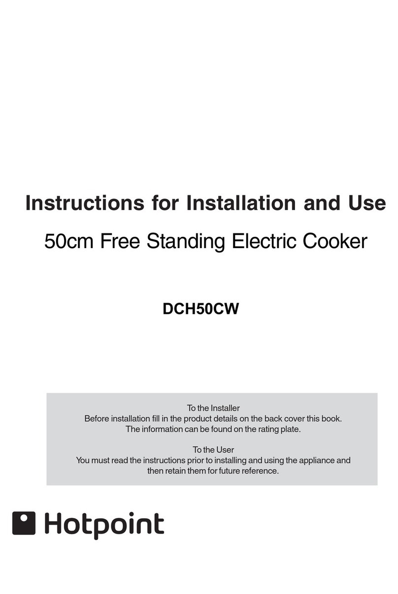 Hotpoint DCH50CW Instructions for installation and use