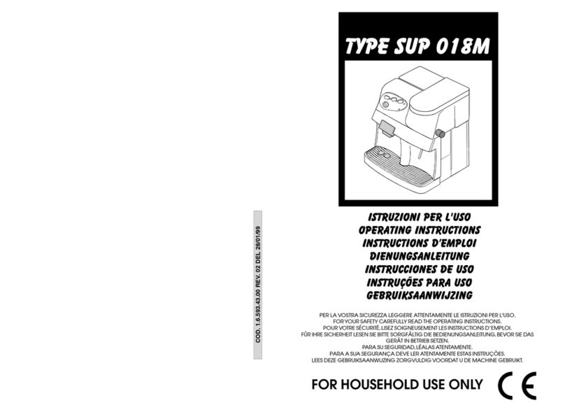 Saeco SUP 018M operating instructions