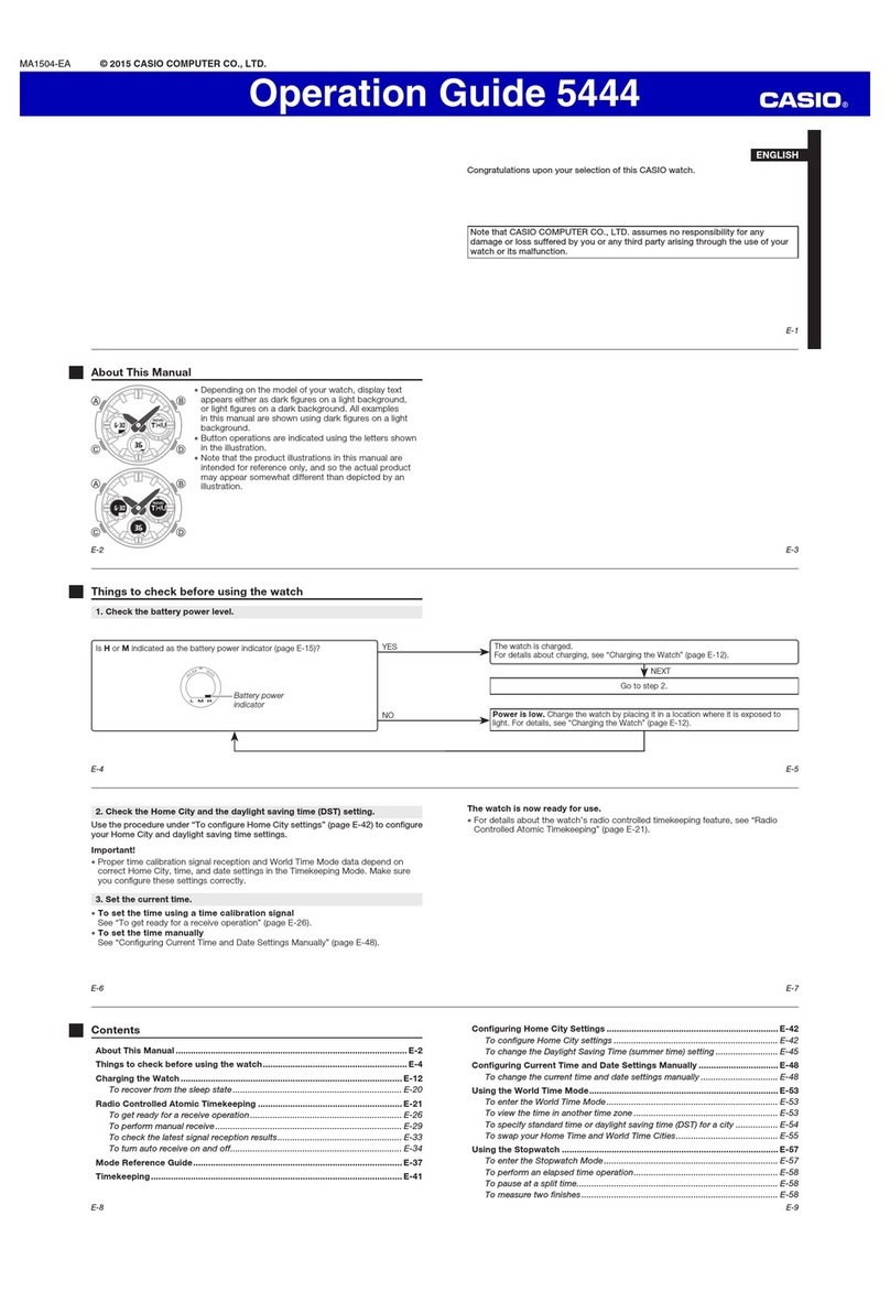Casio 5444 User manual