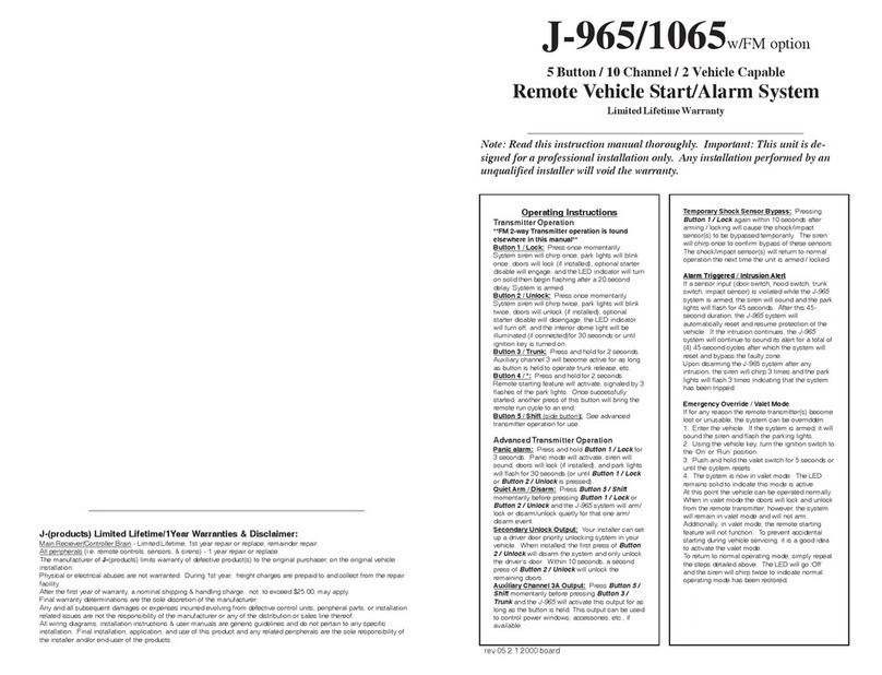 JLT J-965 instruction manual