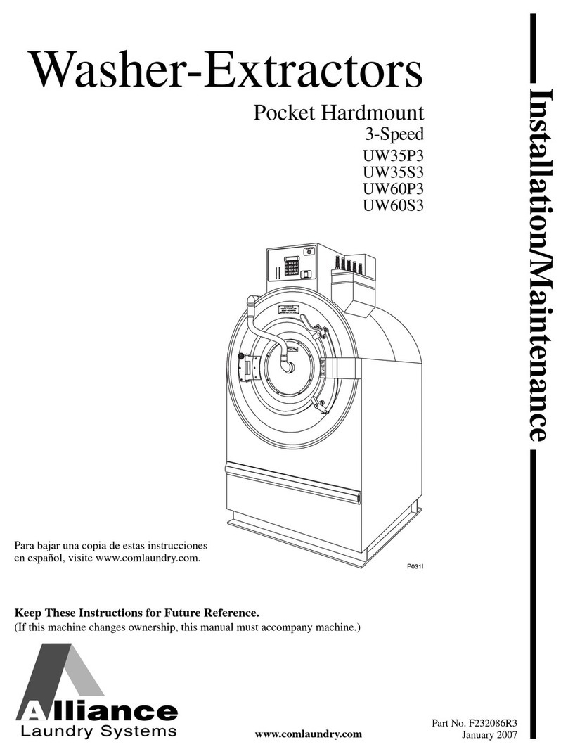 Alliance Laundry Systems UW35P3 Maintenance and service guide