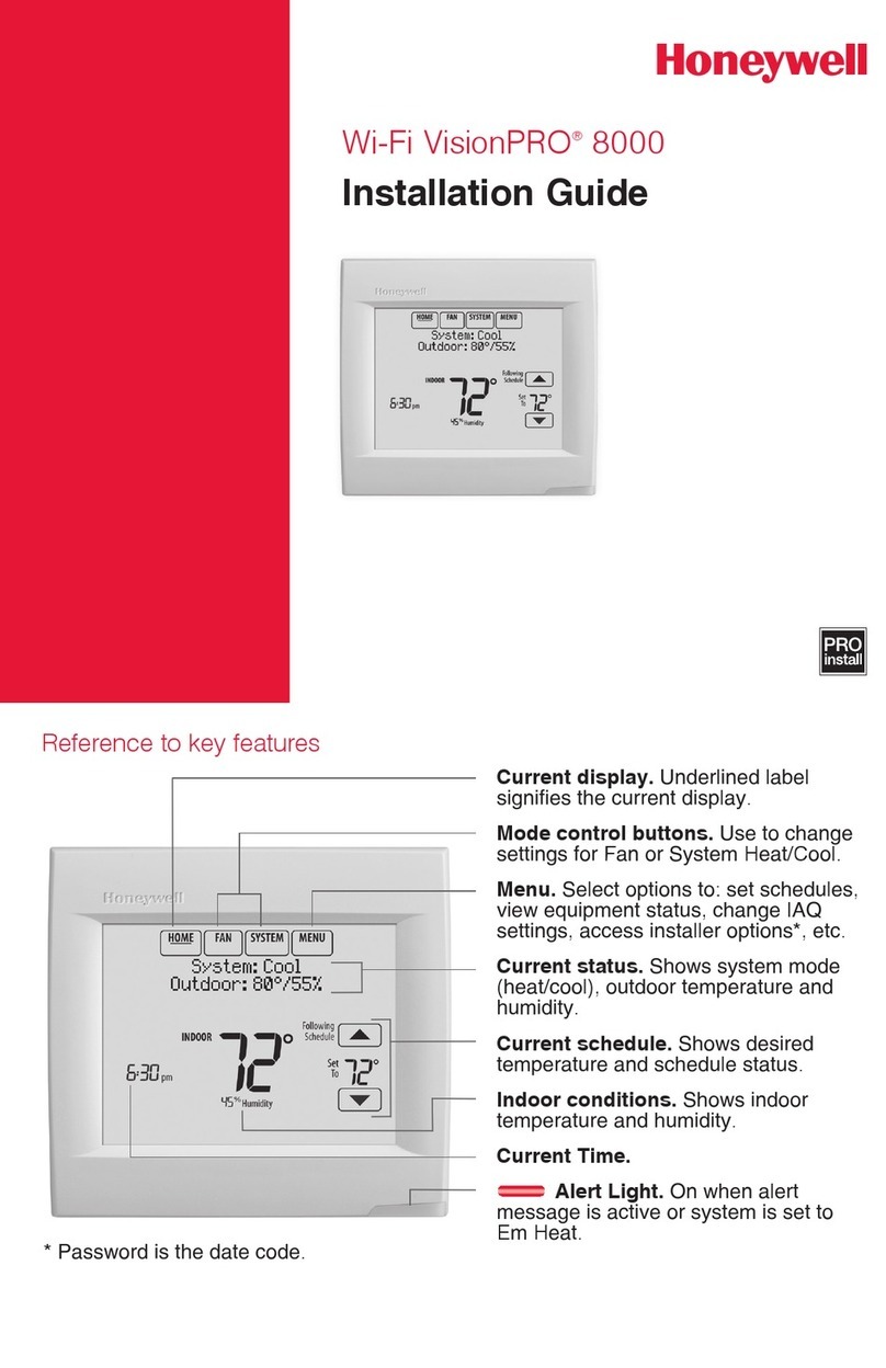 Honeywell Wi-Fi VisionPRO8000 User manual