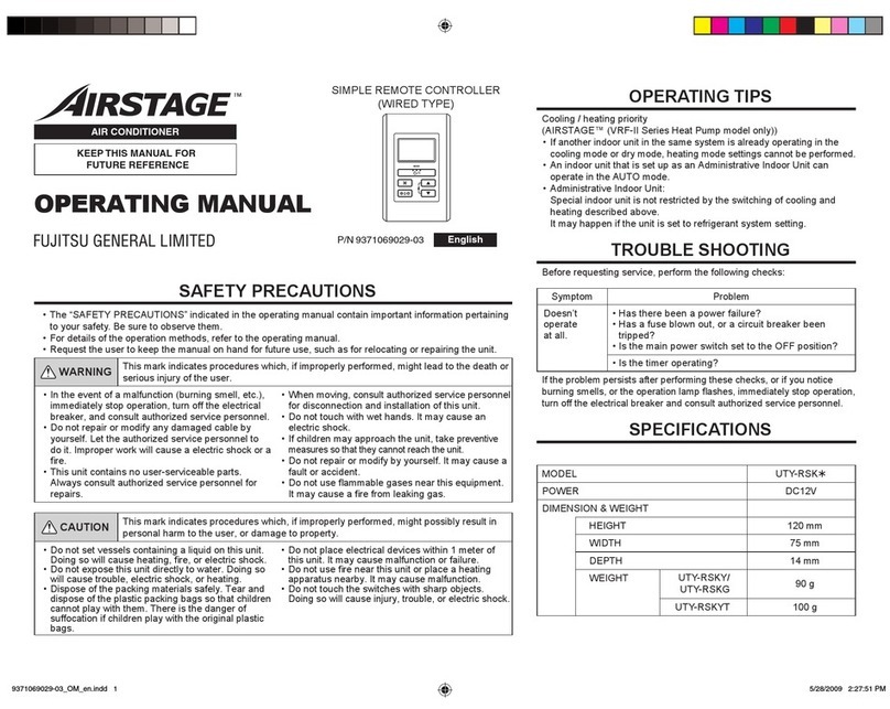 AirStage UTY-RSKY operating manual