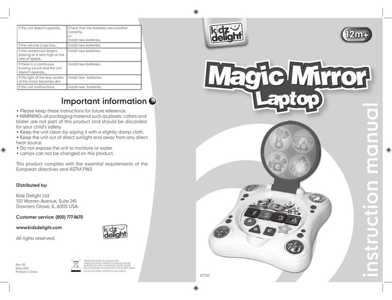 Kidz Delight Magic Mirror instruction manual