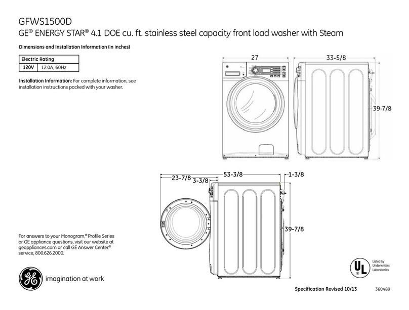 GE GFWS1500D Manual