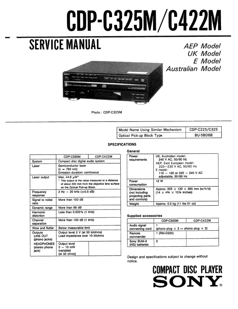 Sony CDP-C325M User manual