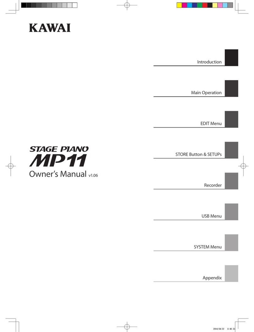 Kawai MP11 User manual Kawai MP11 User manual