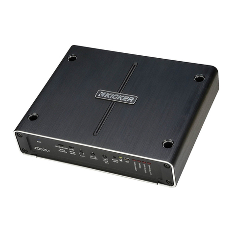 Kicker IQ500.1 Quick start user guide