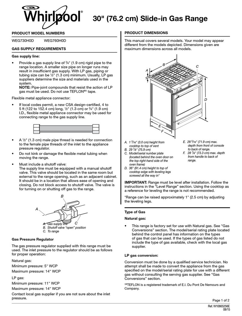 Whirlpool WEG760H0D quick guide Whirlpool WEG760H0D quick guide