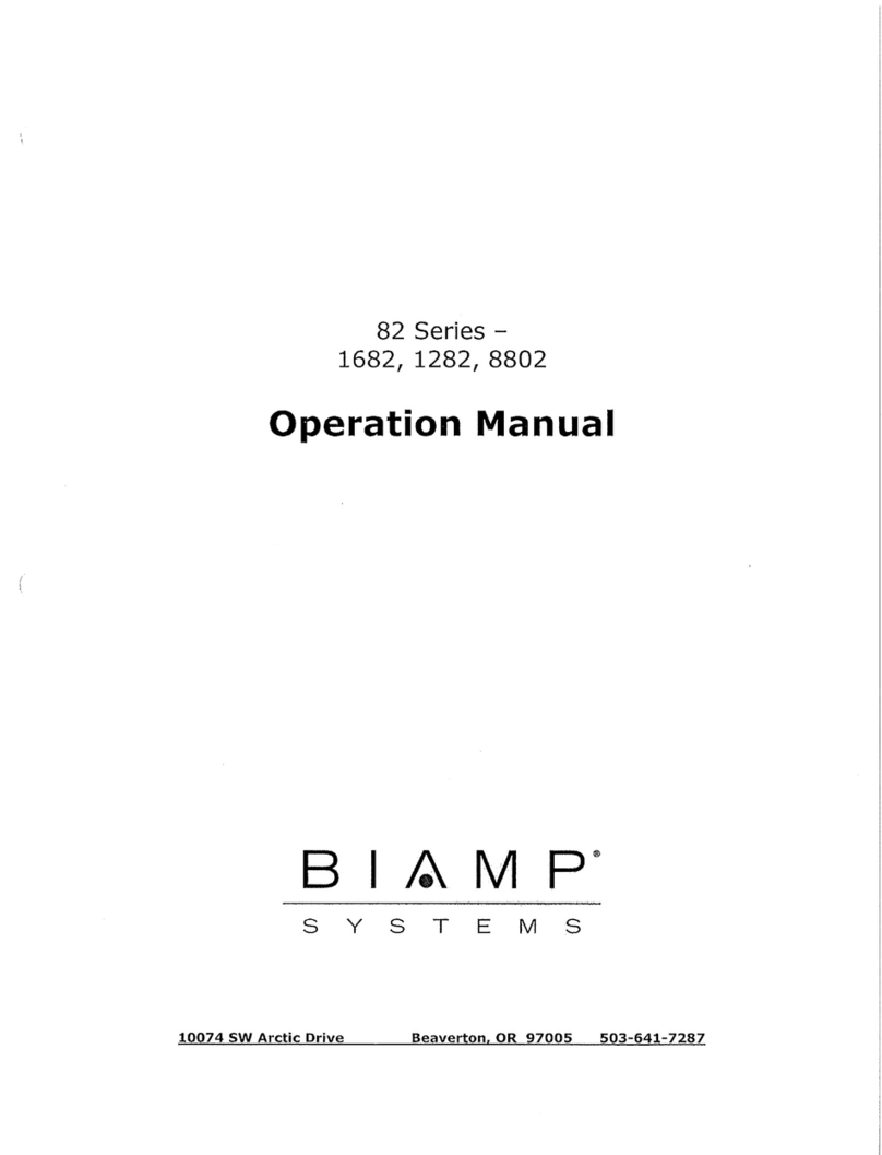 Biamp 1682 Operation manual