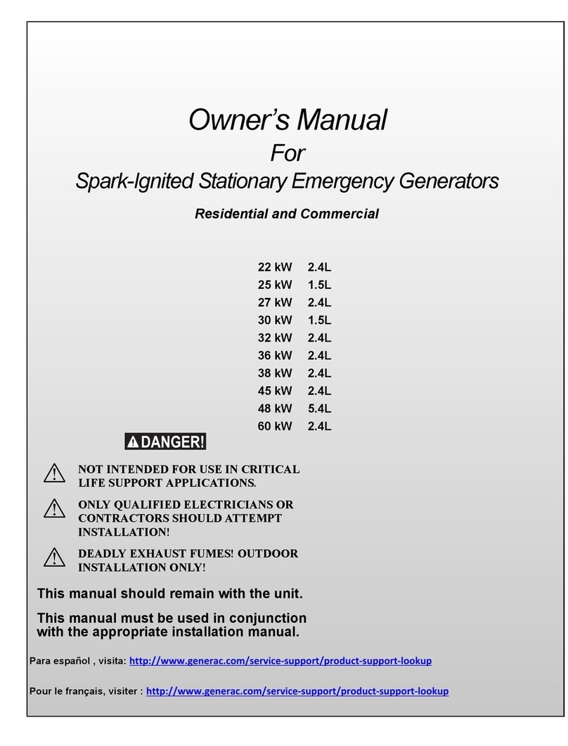 Generac Power Systems 22 kW User manual