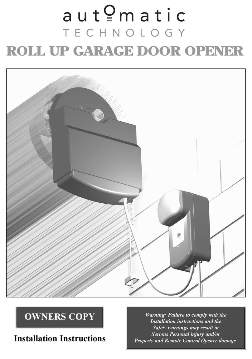 Automatic Technology Australia GDO-5-AS installation instructions Automatic Technology Australia GDO-5-AS installation instructions