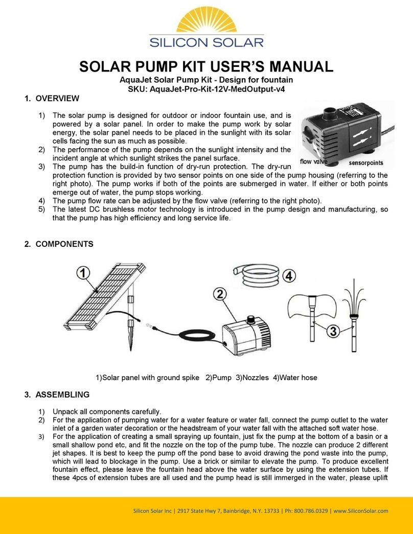 Silicon Solar AquaJet Pro user manual