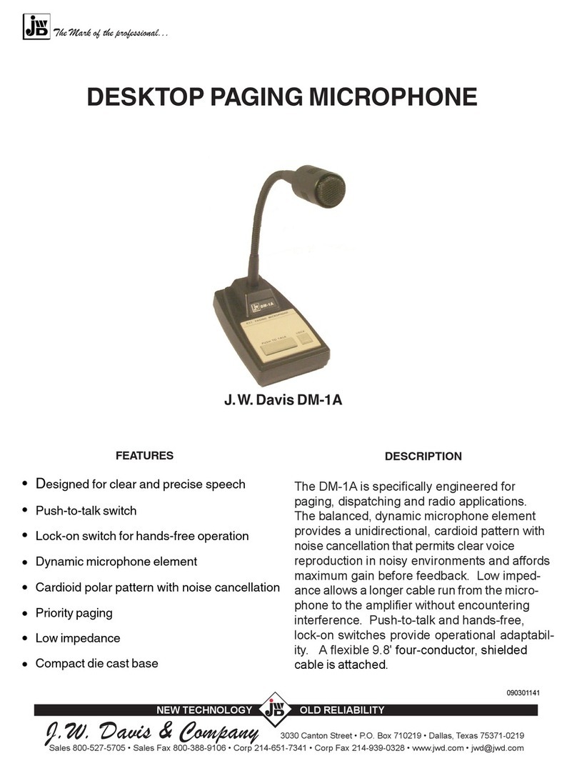 J.W. Davis DM-1A user manual