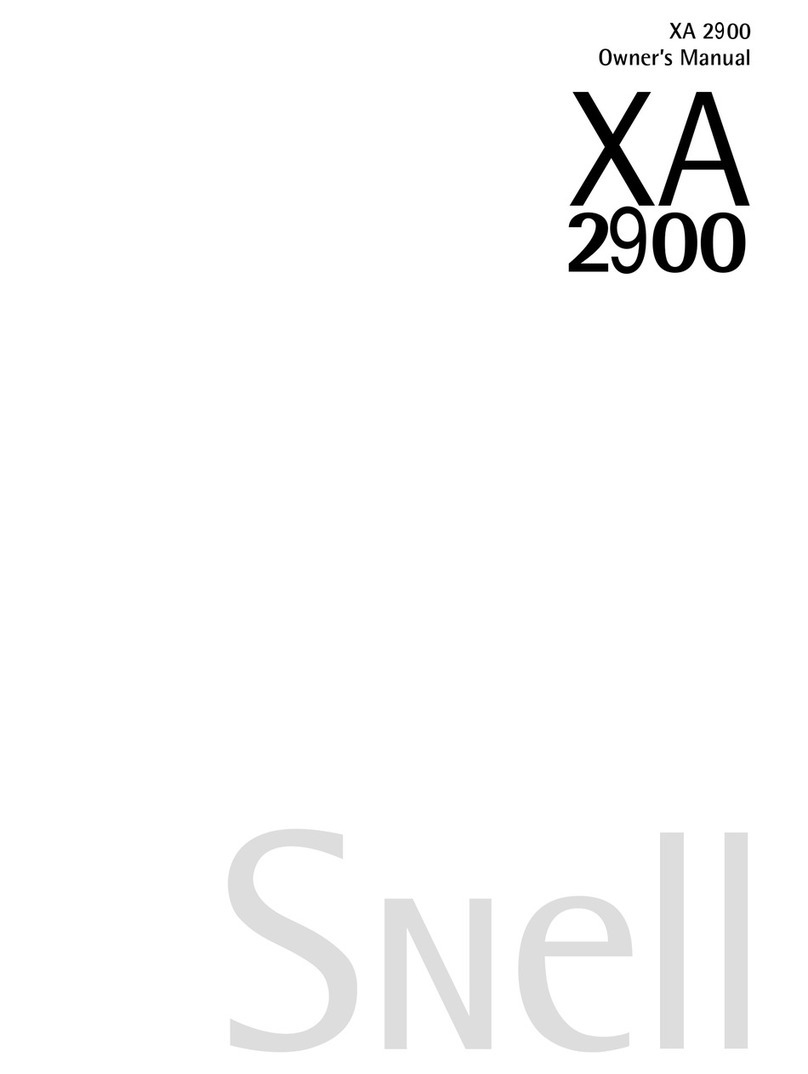 Snell XA2900 User manual
