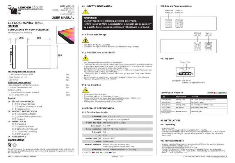 Leader Light LL50 450 user manual
