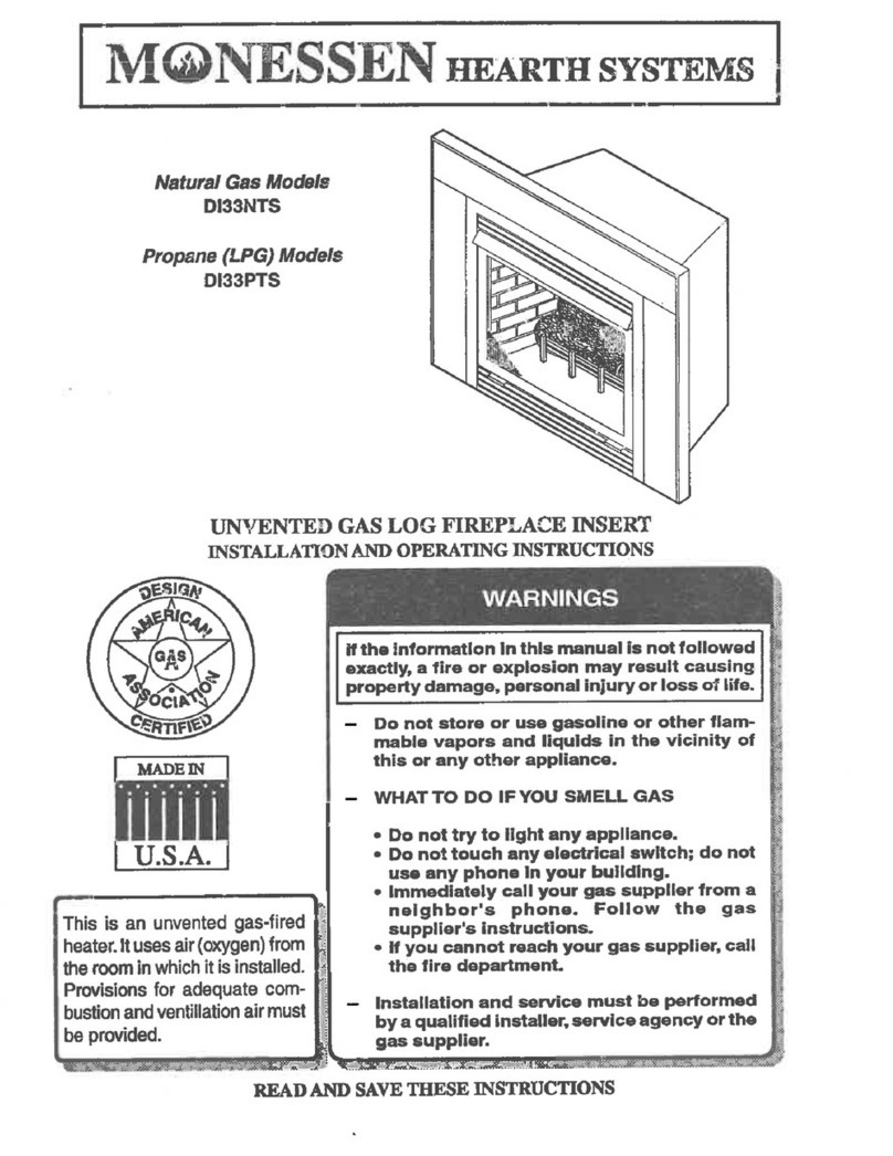 Monessen Hearth DI33NTS User manual