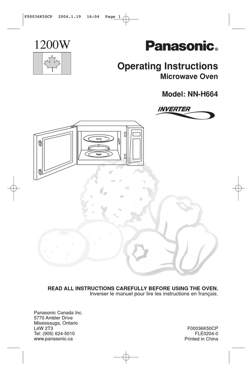 Panasonic NNH664 - MICROWAVE -1.2 CU.FT User manual