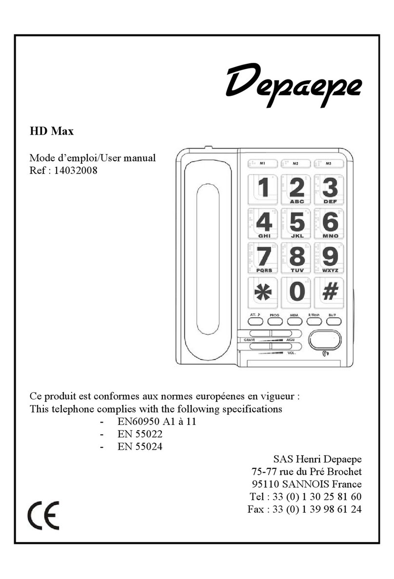 Depaepe Telecom HD Max user manual