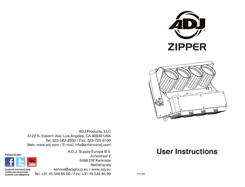 ADJ ZIPPER User manual