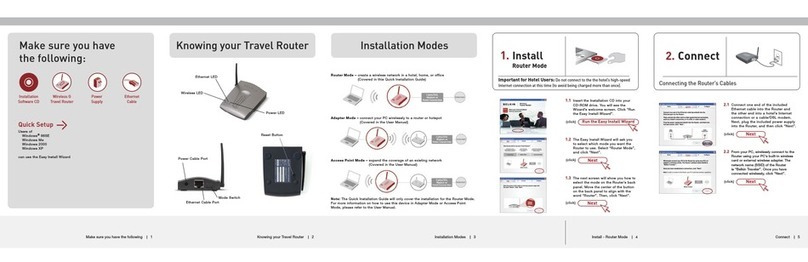 Belkin F5D7233 - Wireless G Travel Router User manual Belkin F5D7233 - Wireless G Travel Router User manual
