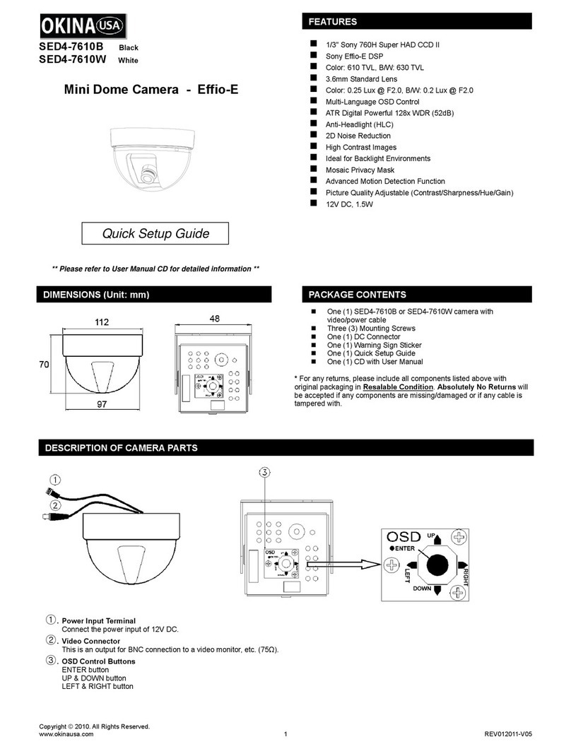 Okina USA SED4-7610B Quick setup guide