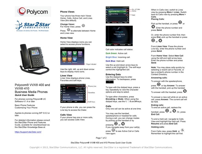 Polycom VVX 400 Instruction manual
