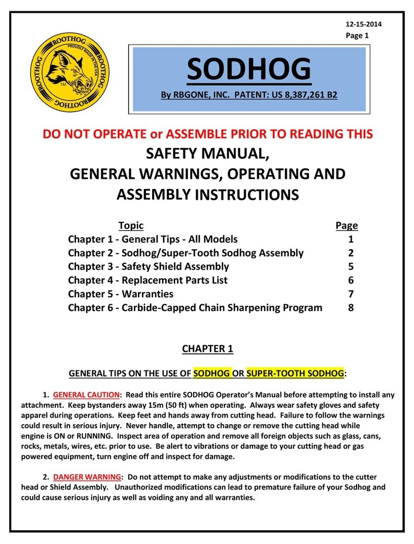 Roothog SODHOG Operating and assembly instructions