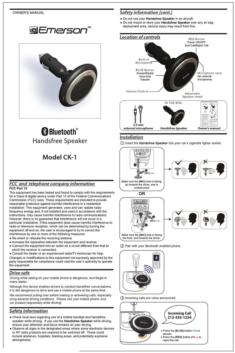 Emerson CK-1 User manual